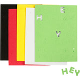 Creativ company lettres et chiffres en mousse eva, feuille 15x21 cm, taille 2-2,3 cm, épaisseur 2 mm, différentes couleurs, 5 feuilles 1 boîte