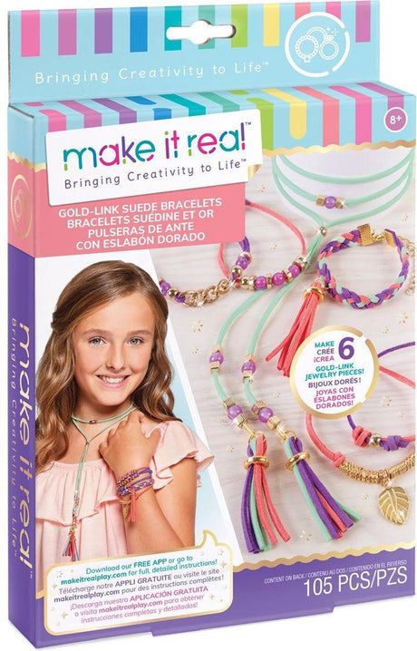 Make it real suede armbandjes met bedeltjes maken