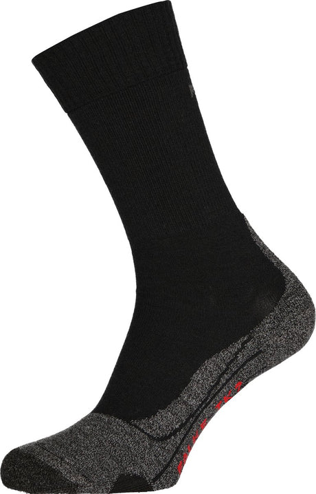 Falke tk2 chaussettes de marche en laine épaisse anti-ampoules en matériau fonctionnel hommes noir - taille 39-41