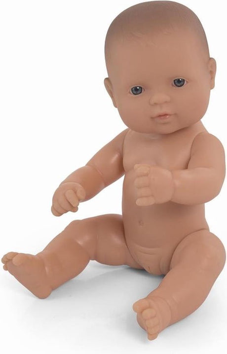 Poupée bébé Miniland - Fille européenne 32cm - au parfum vanille - imperméable - 10 mois