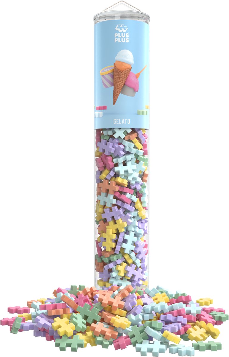 Mélange de glace en tube Plus-Plus – Kit de construction 240 pièces – 4350 – Jouets de construction – Jouets de construction – Set avec blocs de construction – à partir de 5 ans