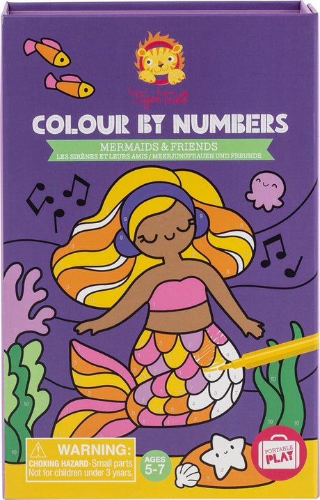 Sélectionnez une couleur par numéro - sirènes et amis