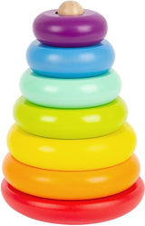 Small foot - tour empilable en bois arc-en-ciel, 7 pcs.