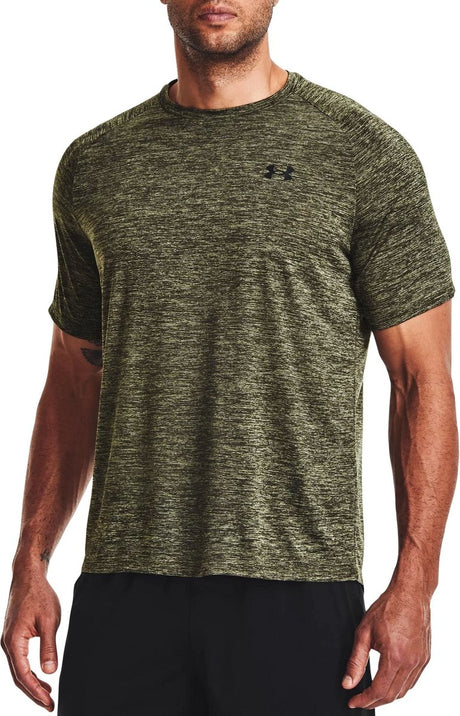 Under armour ua tech 2.0 ss tee-grn chemise de sport pour hommes - marine ou vert - noir