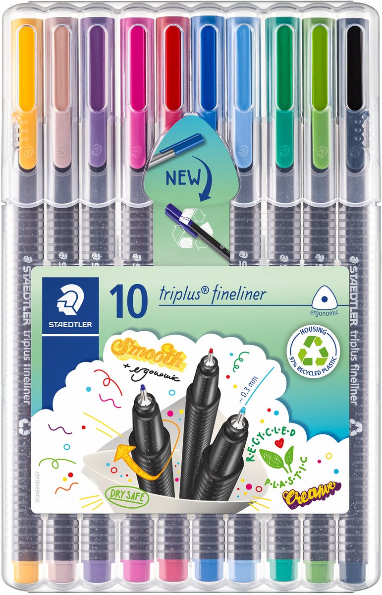 Staedtler feutre fin triplus - boîte 10 pcs