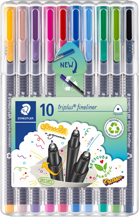 Staedtler feutre fin triplus - boîte 10 pcs