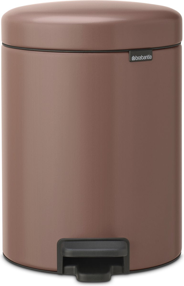 Poubelle Brabantia newicon - 5 litres - salle de bain - taupe satiné