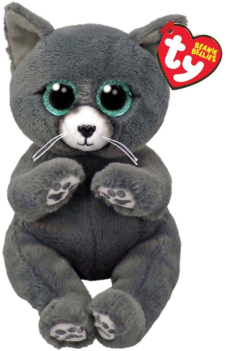 Ty bonnet bébés ventres binx chat bleu, 15cm