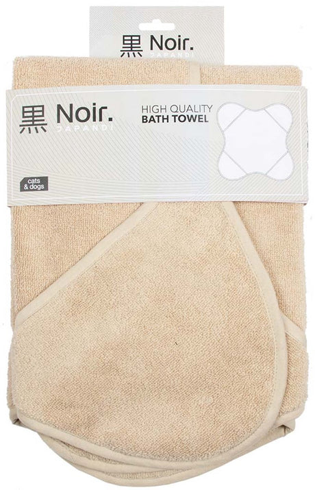 Noir. noir japandi - serviette de bain pour chien - beige - absorbante - lavable en machine