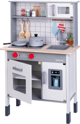 Kitchenette en bois avec accessoires