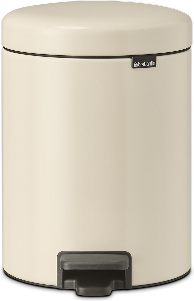 Brabantia newicon poubelle - 5 litres - salle de bain - beige doux
