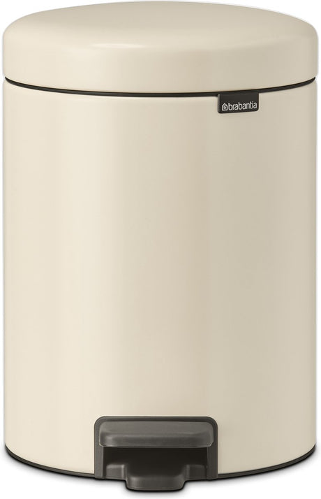 Brabantia newicon poubelle - 5 litres - salle de bain - beige doux