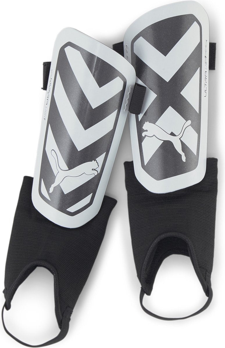 Protège-tibia unisexe Puma ultra léger à la cheville - noir-blanc - taille s