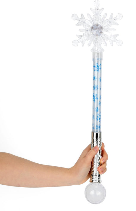 TOI-TOYS Ice Princess Magic Wand Wand Snowflake avec de la lumière