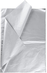 Creativ Company Paper de tissu argent 6 feuilles 14 gr, 50x70cm