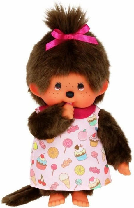 Bandai - monchhichi - peluche bonbons poupée monchhichi - peluche singe emblématique des années 80 - peluche douce 20 cm pour enfants et adultes - jouets enfants 2+ - se233861