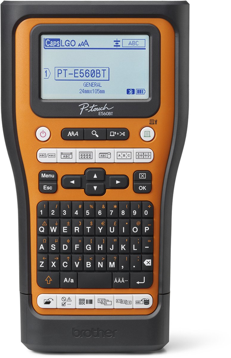 Brother pt-e560btvp imprimante d'étiquettes transfert thermique 180 x 180 dpi 20 mm sec filaire et sans fil hse tze bluetooth qwertz