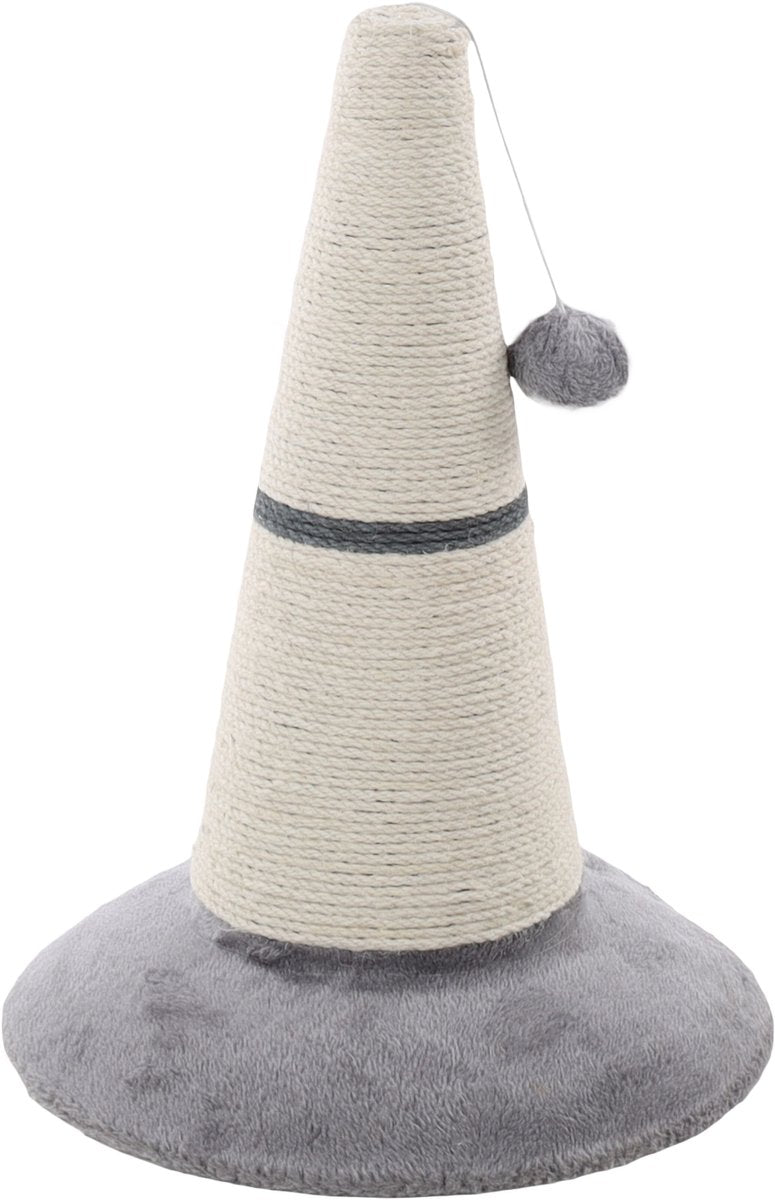 Cône à gratter Flamingo Elmo blanc gris - 33 x 33 x 45 cm - élégant et résistant pour beaucoup de plaisir à gratter