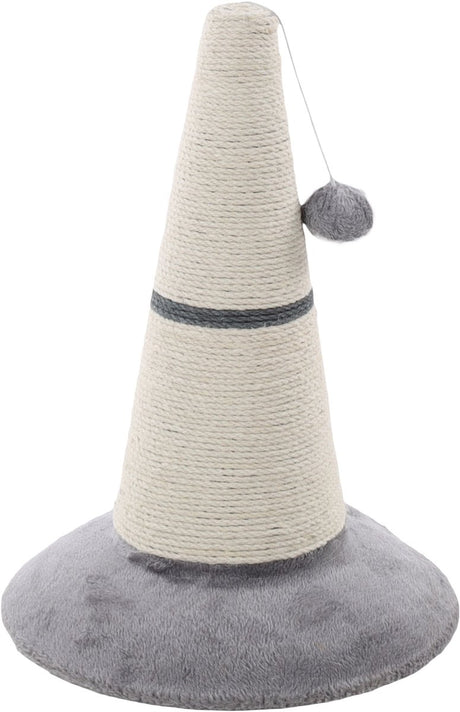 Cône à gratter Flamingo Elmo blanc gris - 33 x 33 x 45 cm - élégant et résistant pour beaucoup de plaisir à gratter