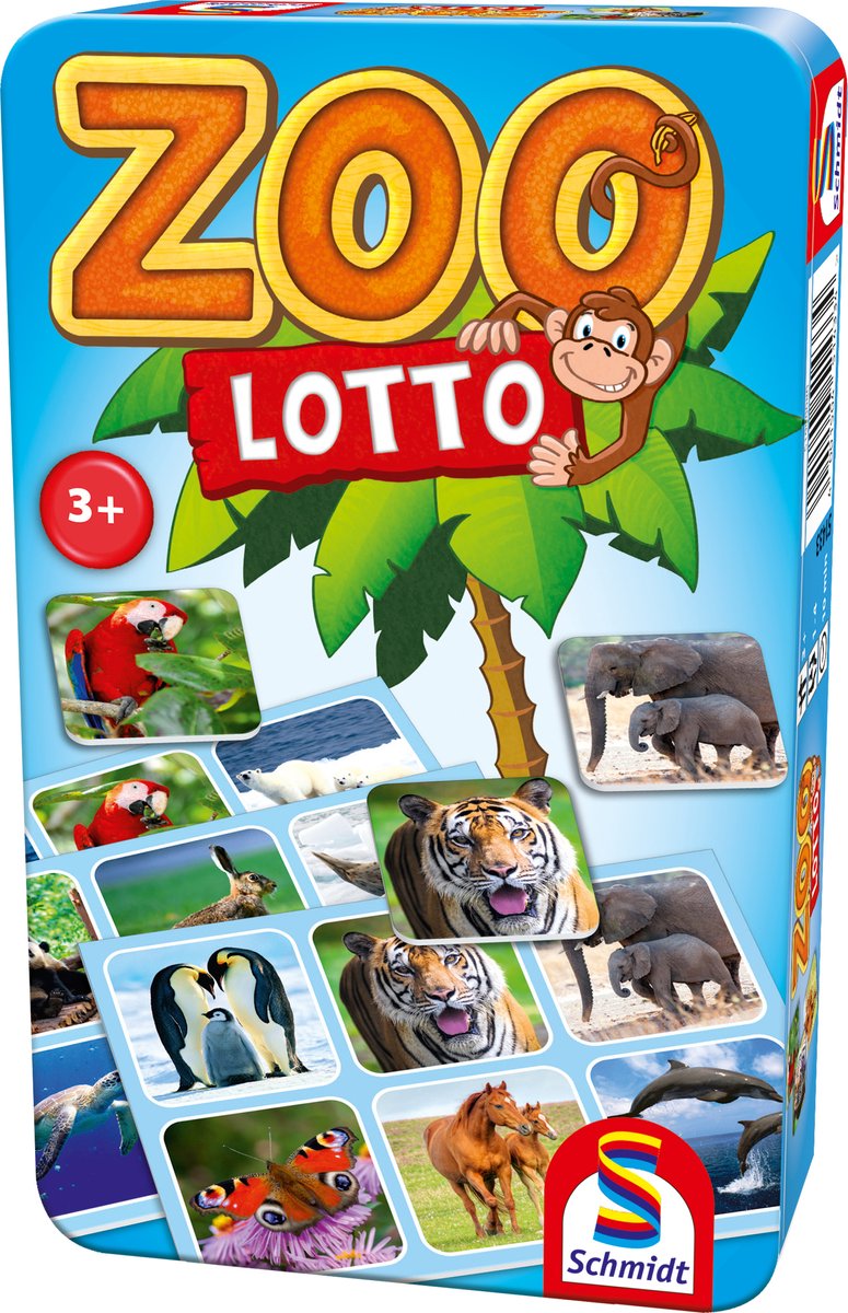 Schmidt play schmidt® - loto du zoo - jeu pour enfants - jeu de mémoire éducatif avec des animaux - à partir de 3 ans - 1 à 4 joueurs