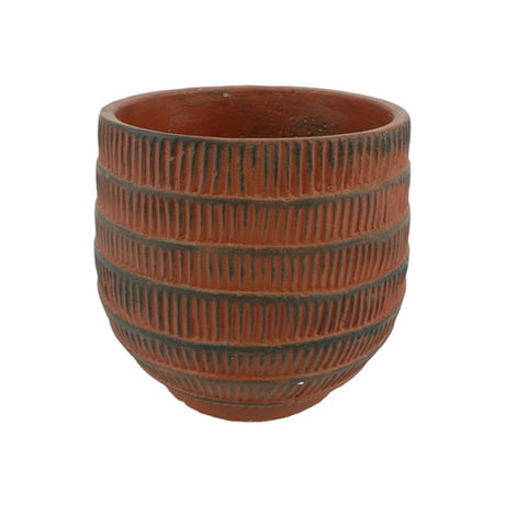 Hbx natural living pot de fleur cissane ø8xh7,5cm terre cuite