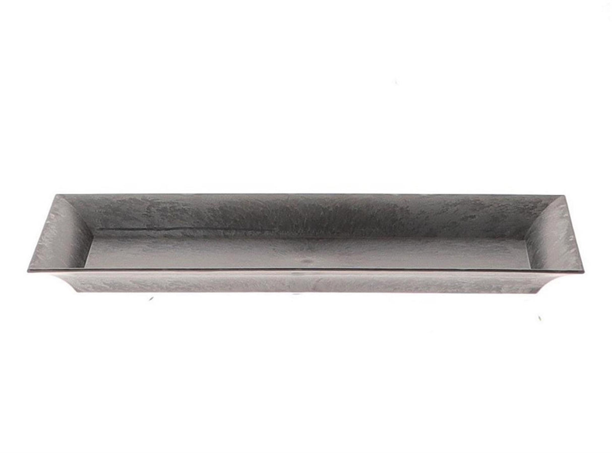 Hbx plateau de vie naturel mélamine 36x17xh2,5cm gris