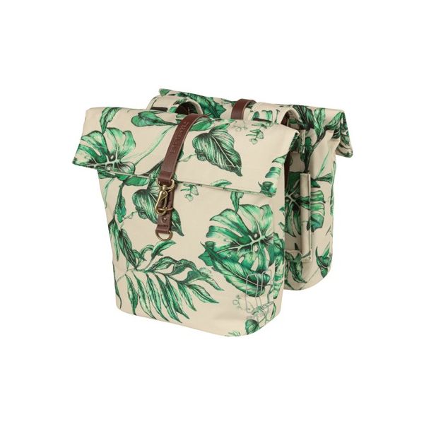 Sac double à vélo de basilic, animal de compagnie recyclé, repliement de retenue à l'eau, unisexe, vélo, beige de sable