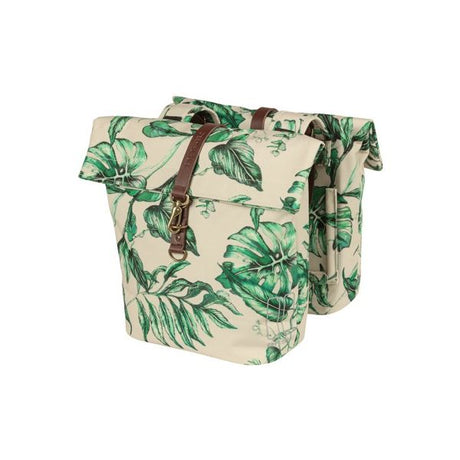 Sac double à vélo de basilic, animal de compagnie recyclé, repliement de retenue à l'eau, unisexe, vélo, beige de sable