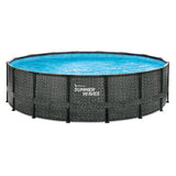 Piscine Summer Waves cadre Elite 488 x 122 cm chevrons foncés + pompe à filtre