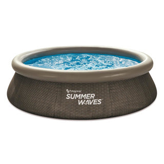 Kit rapide pour piscine Summer Waves 305 x 76 cm rotin double foncé + pompe à filtre