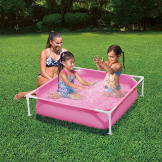 Piscine Summer Waves petit cadre 122 x 122 x 30 cm rose | 2 pièces