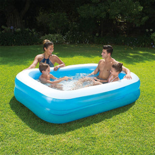 Piscine Summer Waves familiale 2 anneaux transparente 200 x 150 x 51 cm | 4 pièces
