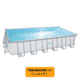 Piscine Summer Waves Elite cadre rectangulaire 732 x 366 x 132 cm + pompe filtre à sable