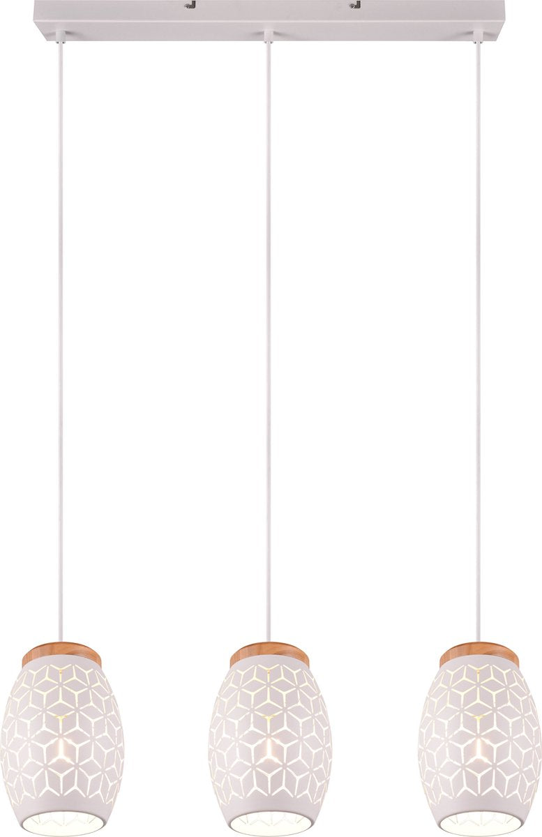 Rl live your light reality bidar - lampe suspendue - blanc mat - excl. 3x e27 28w