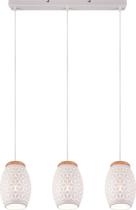 Rl live your light reality bidar - lampe suspendue - blanc mat - excl. 3x e27 28w
