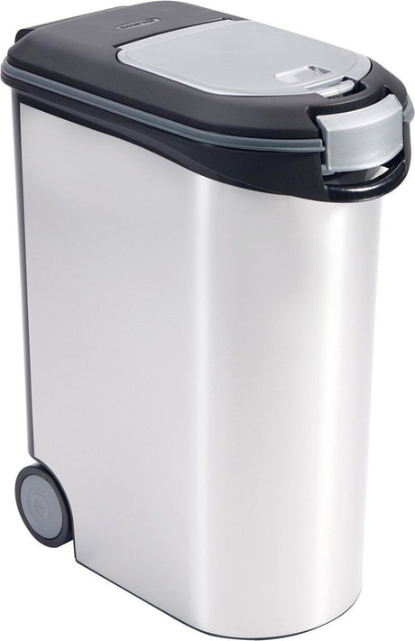 Curver récipient alimentaire chien ou chat - 54l - 20kg - 49x28x60,5cm - métallique