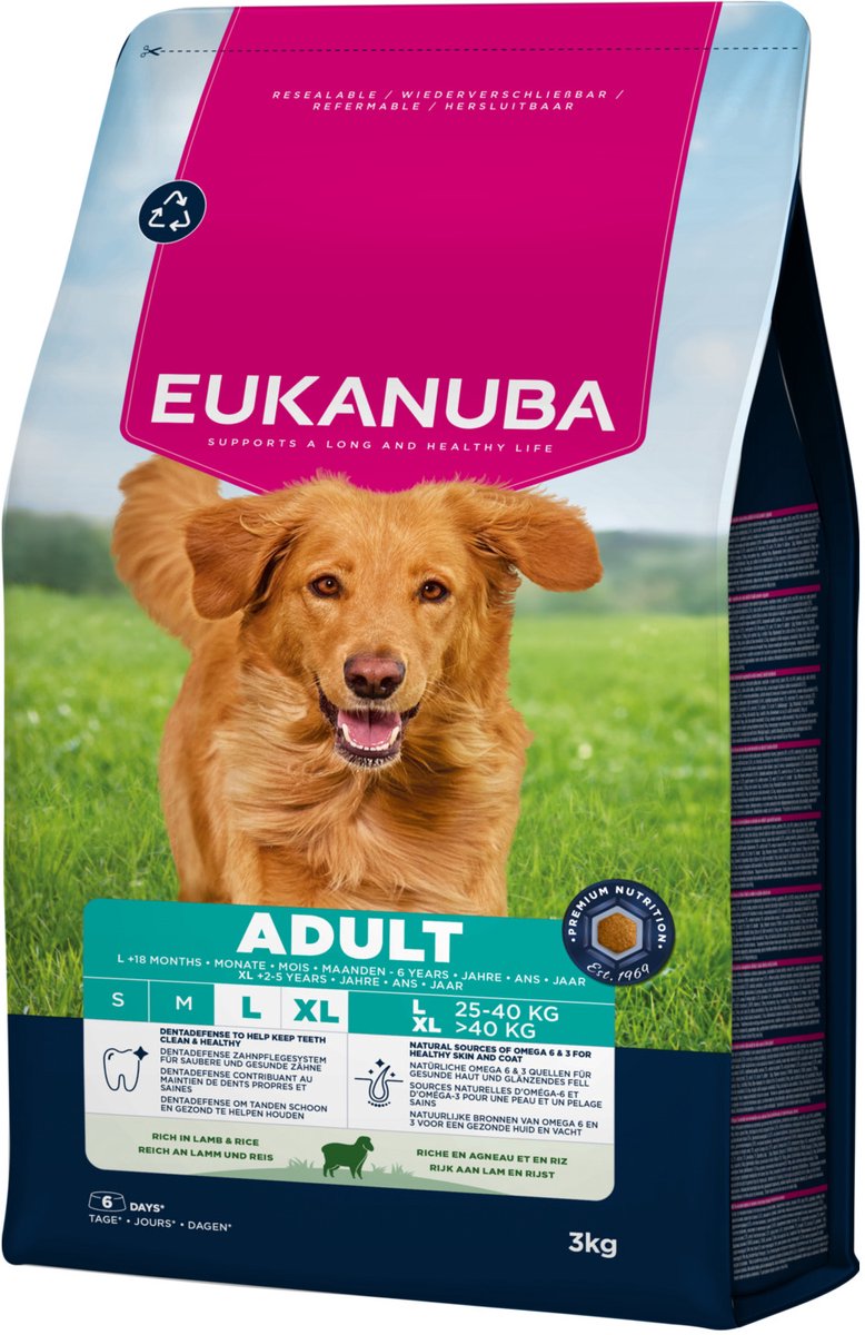 Eukanuba adulte riz à l'agneau large - nourriture pour chien - 3 kg