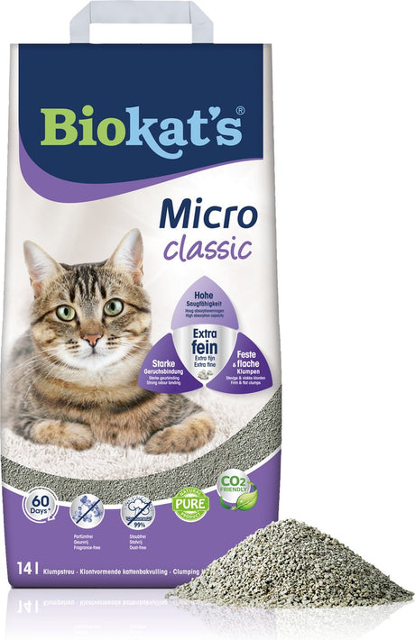 Litière pour chat micro classique de Biokat