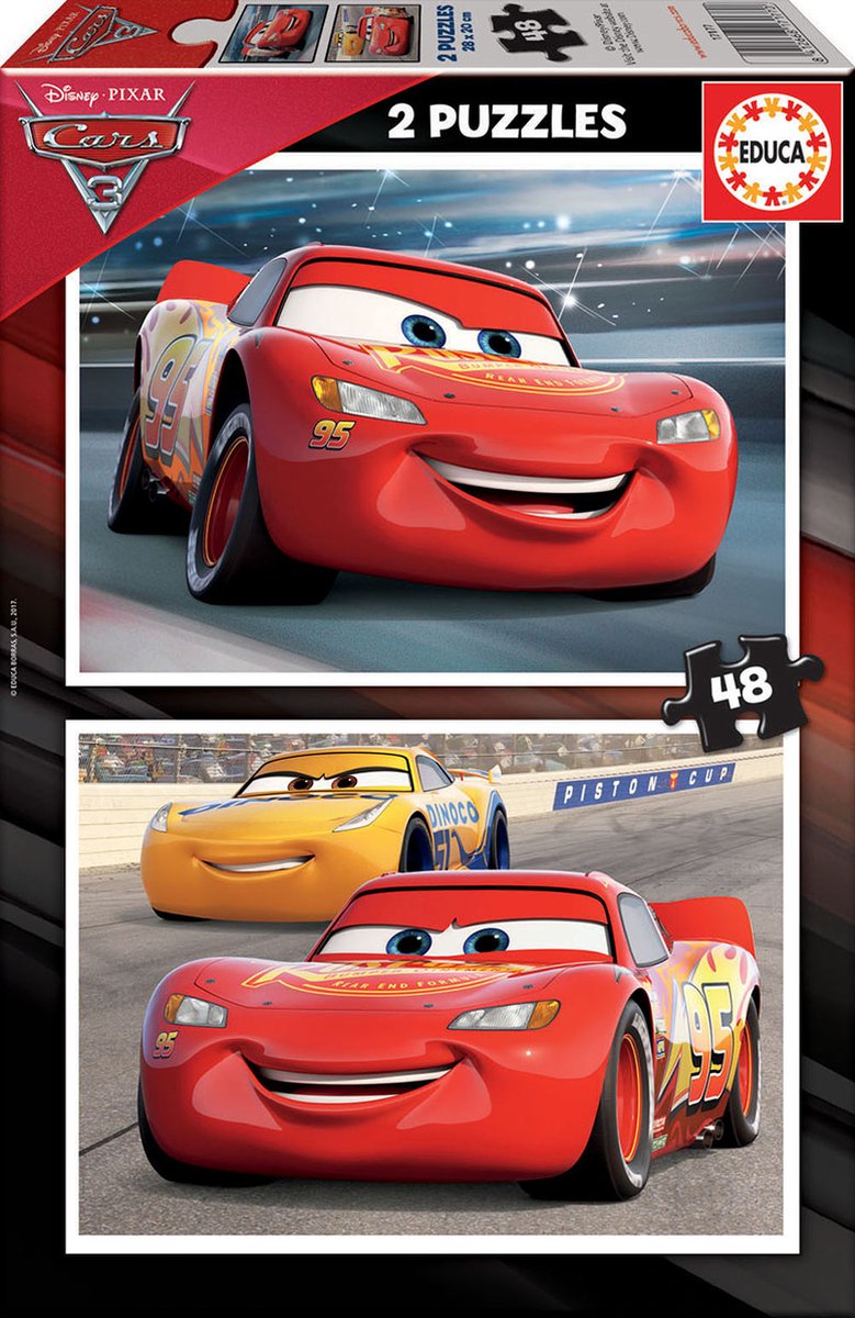 Puzzle Educa - Disney Pixar Cars 3 - 2 x 48 pièces