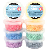 Argile mousse grande, différentes couleurs, 8x20 gr 1 boîte