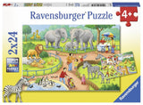 Ravensburger - Puzzle une journée dans le zoo 2x24 pièces