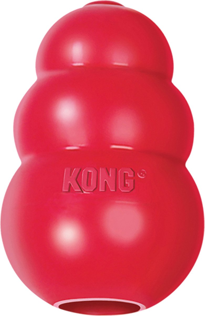 Kong classic - jouet pour chien snack ball - caoutchouc - 10,16 cm - rouge - taille l