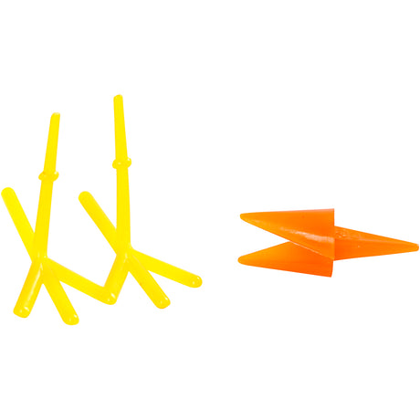 Creativ company becs et pattes de poulet, h: 28 mm, l: 30+37 mm, orange, jaune, 8 set 1 boîte