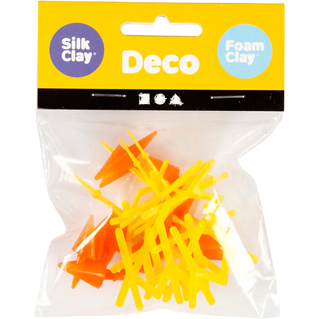 Creativ company becs et pattes de poulet, h: 28 mm, l: 30+37 mm, orange, jaune, 8 set 1 boîte