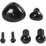 Yeux et nez - noir, 20 sets