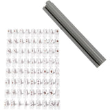 Creativ Company Stamp Set Ensemble de lettres en caoutchouc et de chiffres blancs