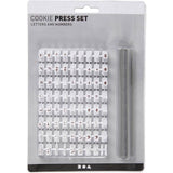 Creativ Company Stamp Set Ensemble de lettres en caoutchouc et de chiffres blancs