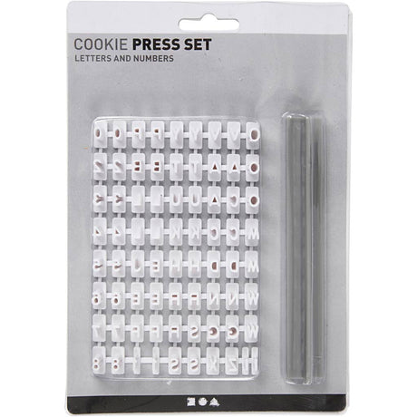 Creativ Company Stamp Set Ensemble de lettres en caoutchouc et de chiffres blancs