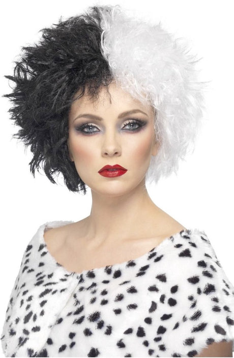 Vegaoo Cruella Perruque pour femme pour Halloween – Perruque de déguisement – Taille unique