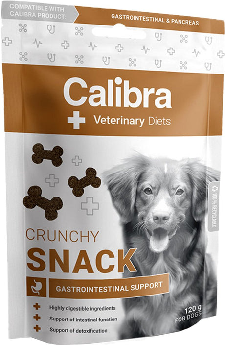 Régimes vétérinaires pour chiens Calibra - collation croustillante gastro-intestinale - 120 g